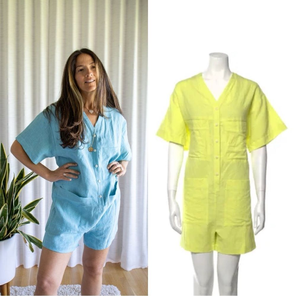 Ilana Kohn Tuck Romper in Sunshine